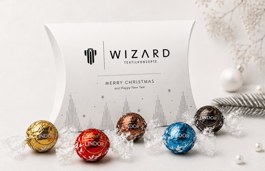 Lindor Weihnachtstasche – Weihnachtsgeschenk mit Logoveredelung von Wizard