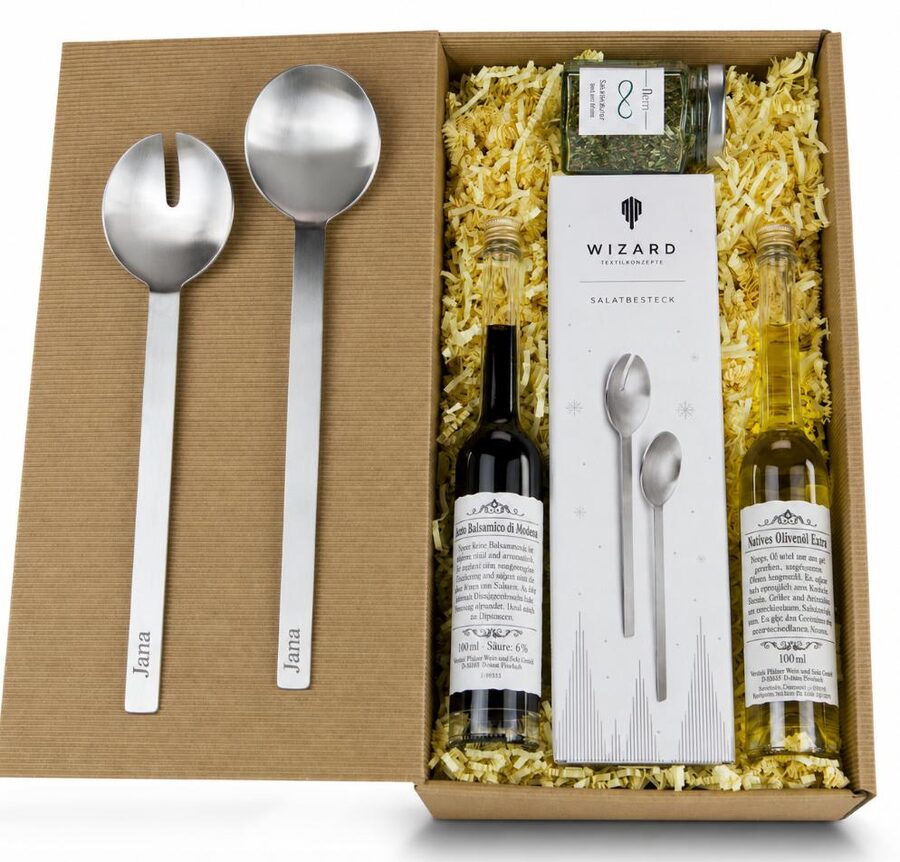 Salat Set – Weihnachtsgeschenk mit Logoveredelung von Wizard